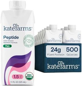 KATE FARMS Organic Adult Peptide 1.5 Formula, Plain, Sole-Source, Hydrolyzed Plant-Based Nutrition for Oral or Tube Feeding, 11 Fl oz (12 Pack)
