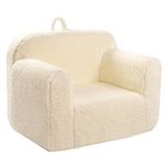 MOMCAYWEX Kids Snuggly-Soft Sherpa Chair, Cuddly Toddler Foam Chair for Boys and Girls, Cream