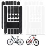 LuckyMoon 4 Pcs Bicycle Frame Protection Film, 2 Colors Anti-rub and Scratch Paint Protection Film for Mountain Road Bikes, Folding Frame Front Fork Bike Decal Sticker Cycling Chainstay Protector