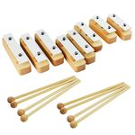 A-Star Chime Bar Set of 8 Soprano Diatonic Wooden Glockenspiel Xylophone with 8 Beaters - C6 to C7