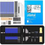 Wynhard Drawing Pencils Set - Sketching and Shading Kit for Artists - Charcoal and Graphite Pencil Set - 35 Pcs