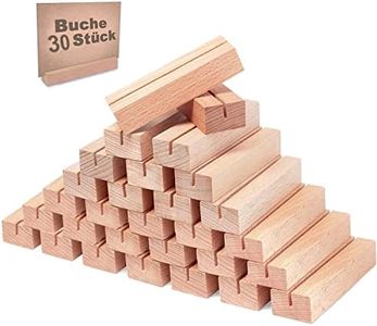 Gipizi 16 Pz Segnaposto Legno di Faggio, Porta Foto Supporto menù Legno Titolari di Carta Numero per Ristoranti Matrimoni Banchetti Feste Celebrazioni (30 Pezzi Segnaposto)