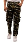 COOL MEAN Lycra Camouflage Dry Fit Regular Print Track Pants, Joggers, Sports Gym Pants for Men ans Girls (Pack of 1) (XL, Army Print)