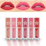 Joyeee Matte Lipgloss Sets for Women, 6 Colors Long Wear Velvet Matte Liquid Lipsticks Kit with Gift Box, Intense Pigment, Non-drying, Long-lasting Waterproof Lip Makeup