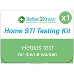 Better2Know Herpes Kit - Home STI Kit Female & Male -STD Kits for Men & Women - 100% Confidential Self Test Kit - Fast Results