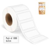 Agoer 60 x 30mm Freezer Labels Stickers Easy Peel Off,1000Pcs Black Date Labels,Food Stickers Labels,Frozen Food Storage Labels Rolls Waterproof & Removeable for Kitchen Organisation & Meal