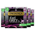 Twinings Earl Grey Tea | Full & Fragrant Earl Grey Tea Bags | Bergamot & Lemon Flavoured Black Tea Blend | Multipack Bulk Buy 320 (4 x 80) Biodegradable Tea Bags