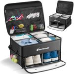 ShYeenei Golf Trunk Organizer, Improved Version 2-Layer Golf Storage Locker, with Ventilated Shoe Compartment, Waterproof & Eco-Friendly Golf Organizer for Car Trunk, Travel, and Daily Use