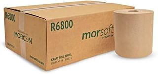 Morsoft by Morcon Paper R6800 Universal Hardwound Roll Towels, 100% Recycled Fibers, 6 Rolls X 800 ft Brown Paper Towels