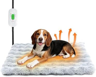 STORM HERO Pet Heating Pad for Dog Cat - 60x90cm Large Heated Pet Bed with Overheating Protect & Bite Resistance Cable, 2 Adjustable Thermal Electric Warming Cats Dogs Mat Blanket, Grey