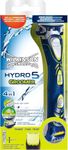 Wilkinson Sword Hydro 5 Groomer Shaver, Yellow, 1 count, Moisturizing Gel Reservoir, Compact Trimmer, Adjustable Trimmer, for Men's Personal Grooming