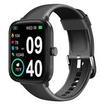 Smart Watch for Men Women with 1.7" DIY Full Touch Screen,Activity Fitness Tracker Blood Oxygen Heart Rate Sleep Monitor, Waterproof Smartwatch with 20 Sport Modes for Android iOS Phone(Black)