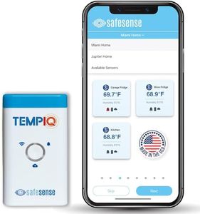 TEMPIQ WiFi Temperature & Humidity Sensor - App Integration, Real-Time Alerts, for 2nd Home, AirBnb, RV,Freezer and Server Room Monitoring, Remote Indoor & Outdoor Hygrometer & Thermometer.Made in USA