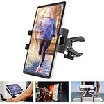 Tendak Exercise Bike Tablet Holder for iPad 360° Adjustable Treadmill Tablet Mount Indoor Spin Bike Handlebar Bracket Tablet Microphone Stand Holder for iPad Pro Mini Air 4.7-12.9" Tablet Cellphone