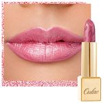 OULAC Metallic Shine Glitter Lipstick, Pink High Impact Lipcolor, Lightweight Soft and Ultra Hydrating, Long Lasting, Vegan & Cruelty-Free, Full-Coverage Lip Color 4.3 g/0.15 HIP & HIPPIE(11)