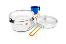 GSI Outdoors Stainless 1-Person Mess Kit for Camping and Backpacking