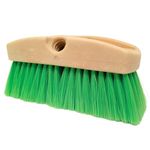 Teravan Green Flow Through Brush Head, 8-Inch Extra Soft Bristle Brush for Gentle Car Wash, RV, Boat, Window & Floor Cleaning, Compatible with Pole Handle
