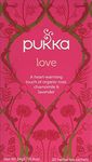 Pukka Herbs | Love Organic Herbal Tea Box | Chamomile, Lavender and Rose | Perfect For Uplifting Spirits | Caffeine Free | 4 Packs | 80 Plant Based Biodegradable Tea Bags