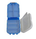 Sevia 8 Part Compartment Capsule Multipurpose Portable Plastic Mini Travel Portable Small Kit Storage Box, Pill Box, Pill Cases & Splitters Organizers (Multi Color)