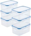 LOCK & LOCK Easy Essentials Storage Food Storage Container Set/Food Storage Bin Set, Clear, 20 Oz (Pack of 6)