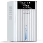 HANNEA® Dehumidifier for Home (269 Sq. Ft), 2.2L Water Tank, Up to 450ml/Day, Auto Shut Off | 7 Color Lights | 3 Timer(8/12/24H) | Sleep Mode | Automatic Defrosting Smart Touch Control | LED Display