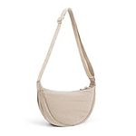 DKIIL NOIYB Crescent Bag for Women, Nylon Crescent Bags Hobos Crossbody Bag Portable Crescent Purse with Adjustable Strap Solid Color Chest Bag Shoulder Bag Fanny Packs