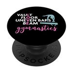 Gymnastics Phone Gift - Girls Love Beam Gymnastics Gift PopSockets PopGrip: Swappable Grip for Phones & Tablets