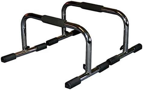 JFIT Tall 9″ Pro Push Up Bar Stand - Durable Metal Fitness Equpiment Made in Taiwan - Padded Handles For Secure Grip, Non Skid Feet, Elevated Bar For Enhanced Push Ups