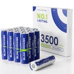 Blinkspower™ Lithium Batteries AA 16 Pack, 3500mAh NO.1 Lasting 1.5V Double A Battery【Non-Rechargeable】