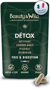 DÉTOX FOIE, complément alimentaire d'Artichaut, Chardon Marie, Pisselit, Desmodium, protège le Foie et aide à la Digestion, Végan, FORMAT POCHE, Made in France