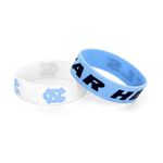 aminco NCAA Mens Silicone Rubber Bracelet Set, 2-Pack