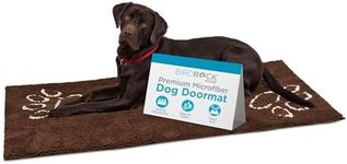 BIRDROCK Home Chenille Dog Doormat - Absorbent Surface to Keep Floors Clean, Non-Skid Bottom for Safety, Ultra-Soft & Durable, Ideal for Pets, Protects Floors from Dirt - 60 x 30, Brown