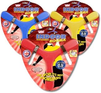 Wicked Indoor Booma - The World's Best Indoor Boomerang. Special Memorang Foam to Play Safe at Home / Backyards. 1 Random Color Booma ONLY