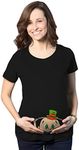 Maternity Peeking St Patricks Day Baby Funny T Shirt Saint Patty New Pregnancy Funny Graphic Maternity Tee Saint Patrick's Day Maternity T Shirt Funny Black S