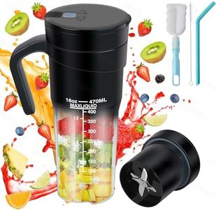 Portable Blender for Shakes and Smoothies,16 Oz Personal Blender with 6 Ultra Sharp Blades, Multifunctional & BPA Free Handheld Mini Blender Cup, for Office/Home/Sports/Home Sports Outdoors Travel/Gym