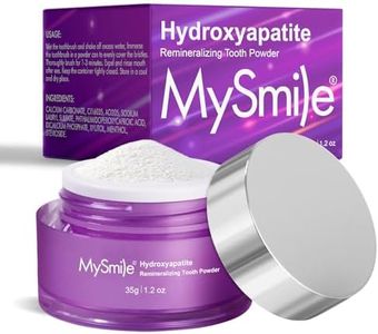 MySmile Nano Hydroxyapatite Teeth Brightening Powder, Fluoride Free Gentle Oral Polish Powder, Mild Surface Stain Remover for Tender Teeth, Cleans Coffee Tea Wine Surface Stains, 35G Oral Care Powder