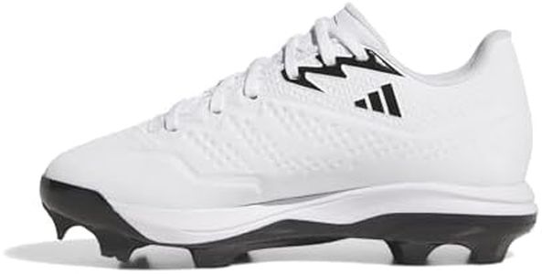 adidas Boys Adizero Electric 2.0 TPU Baseball, White/Black/White, 6