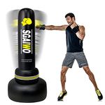 Punching Bag with Stand Adult - 69" Freestanding Men Heavy Standing Boxing Equipment Inflatable Kickboxing Bag for Training MMA Muay Thai Fitness