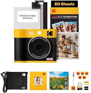KODAK Mini Shot 4 ERA 4PASS 2-in-1 Instant Camera and Photo Printer (4x4) (Yellow, Camera + 70 Sheets + Gift Accessories)
