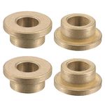 uxcell Flange Sleeve Bearings 10mm Bore 16mm OD 10mm Length 22mm Flange Dia 3mm Flange Thickness Sintered Bronze Self-Lubricating Bushing 4pcs