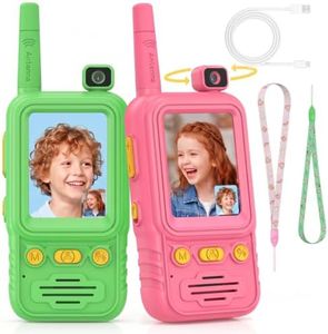 USCAMEL Video Walkie Talkies for Kids: Long Range Walkie Talkie, 2 Pack