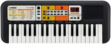 Yamaha PSS-F30 - Portable and Lightweight, Children's Keyboard, 120 Built-in Voices and 30 Songs with Smart Chord Function, Fun Learning Instrument, in Black