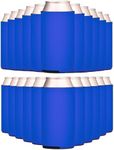 TahoeBay Slim Can Cooler Sleeves (50-Pack) Skinny Tall Cans 12 Oz Bulk Thin Seltzer Fit Sublimation Blanks for Vinyl Plain Blank Foam Beer Bottles Black White Assorted Solid Set (Royal Blue)