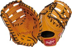 Rawlings | Heart of The Hide Traditional Baseball First Base Mitt | Right Hand Throw | 13" - Single Post Double Bar Web | Tan