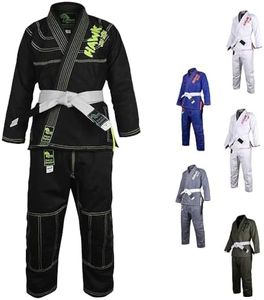 Hawk Sports Brazilian Jiu Jitsu Gi for Kids, Ultra-Light Extra Tough Premium Fabric Kids BJJ Gi for Martial Arts Training & Competition, Comfortable Perfect Fit BJJ Kids Gi - Size K0, Black