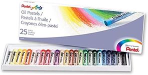 Pentel Arts PHN Oil Pastels One Pack of 25 Assorted Colours (OPHN-25)