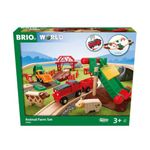 BRIO World Farm Animal Toy Train Set for Kids Age 3 Years Up - Wooden Railway Accessories and Add Ons