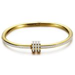 Shining Diva Fashion Latest Stylish Stainless Steel Crystal Gift Bracelet for Women and Girls (rrsd16004b)(Gold) Anti Tarnish Jewellery