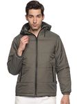 Ryker Polyester Solid Men's Quilted Bumper Jacket Regular Fit (Color : Olive Green)_Large