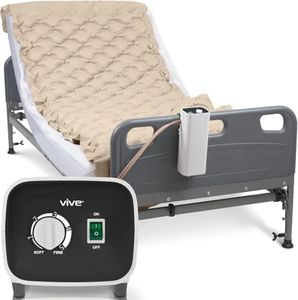 Alternating Pressure Mattress by Vive - Includes Electric Pump & Mattress Pad - Inflatable Bed Pad for Pressure Ulcer and Pressure Sore Treatment - Fits Standard Hospital Beds